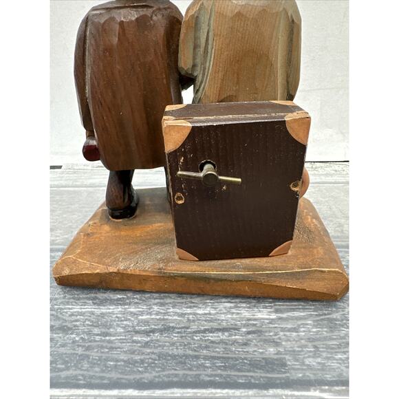 Vintage ANRI Italy Carved Wood Music Box Bar Set Corkscrew Bottle Opener {L} - Picture 11 of 16